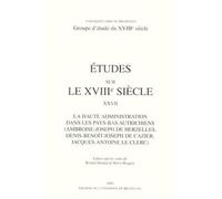 Etudes Sur Le Xviii Siecle