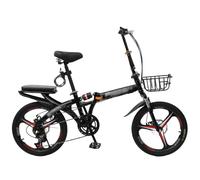 ETUELNOPT Folding City Bicycle， Carbon Steel Folding Mountain Bike Multiple Sizes 16 20 22 inch(B,16 inch)