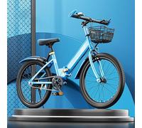 ETUELNOPT Folding City Bicycle， Folding Bike Carbon Steel Multicolor 18/20/22-inch Speed Changing(B,22inch)