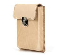 ETUELNOPT Leather Pencil Case Pouch, Fountain Pen Holder Case Leather Removable Drawer Organiser Gift Brown Nude 16x11.5x2.5cm(Nude)