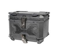 ETUELNOPT Motorcycle panniers， 45L Universal Motorcycle Box Helmet Trunk Aluminum Alloy with Bracket Base