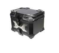 ETUELNOPT Motorcycle panniers， Aluminum Motorcycle Trunk Universal Case Helmet Box Multicolor(Black-Silver X)