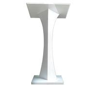 ETUELNOPT Portable lectern， Portable Acrylic Podium Stand Multicolor Church(White)
