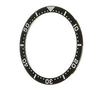 ETUELNOPT Watch Ceramic Bezel Insert Ring， Ceramic Watch Bezel Insert Black And White 38x31.6x1mm For Seiko Automatic Mens