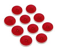 ETUKER 10 Pack Rear Reflector,Trailer Round Reflectors for Gate Posts, Round Rear Reflectors Screw Fixing, Trailer Round Reflector Suitable for RV Truck Tractor Gate Reflectors(Red)