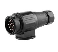 ETUKER 13 Pin Trailer Electrical Connector, Waterproof 13 Pin Tow Bar Towing Plug For Caravan Bike Carrier