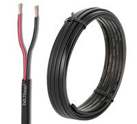 ETUKER 18AWG 2×0.75mm² Electrical Copper Wire 2 Conductor 5Meters 16.4FT DC 5V/12V/24V/300V Flat Twin 2 Core Extension Cable