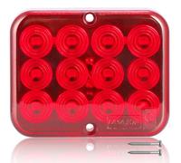 ETUKER 1x Rear Fog Light LED 12V Red Fog Lamp for Trailer Caravan RV Waterproof CE