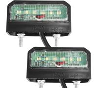 ETUKER 2x White Number Plate Lamp LED 12v 24v Waterproof ECE License Plate Light for RV Tractor Van