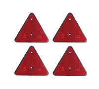 ETUKER 4 x Trailer Triangle Red Rear Reflector, Triangle Rear Reflectors Screw on Safety Reflective, Post Reflectors, Reflectors For Gate Posts(Red)