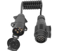 ETUKER 7pin 12v 1.1meters Towbar Extension Cable 13 to 7pin,Trailer Adaptor Coiled Cable Trailer Light Electrics Lead