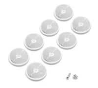 ETUKER 8 Pack Rear Reflector, Round Rear Reflectors Screw on Safety Reflective, Post Reflectors, Reflectors For Gate Posts for Caravan/Truck/Trailer/Boat/Motorcycle Fence Gate Posts(white)