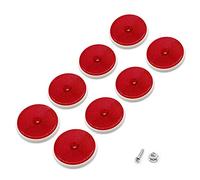 ETUKER 8 Pack Rear Reflector, Round Rear Reflectors Screw on Safety Reflective, Post Reflectors, Reflectors For Gate Posts for Caravan/Truck/Trailer/Boat/Motorcycle Fence Gate Posts(red)