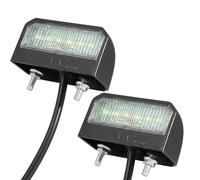 ETUKER Cool White Number Plate Lamp LED 12v 24v Waterproof ECE, 2x License Plate Light for RV Tractor Van Lorry