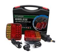 ETUKER LED Magnetic Wireless Trailer tail Lights With Reflector,12V Waterproof Trailer Rear Light Brake light Indicator light with License Plate Light Magnet for Trailer/Lorry/Tractor/Caravan