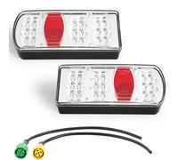 ETUKER LED Trailer Rear Light Kit 12/24v 7Function with Trailer Wiring Harness 5pin Bayonet Fast Connector,Multifunctional Tail Lights with Long Cable