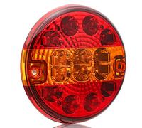 ETUKER LED Trailer Tail Light, Truck Rear Round Hamburger tail Light Waterproof Stop Indicator Lamp 10~30V for Trailer Truck Lorry Caravan or Van