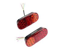 ETUKER LED Trailer Tail Lights With License Plate Lamp - 12V Universal Waterproof Indicator Light for Caravan/Truck/Boat (1 Pair)