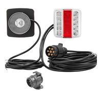 ETUKER Magnetic LED Towing Trailer Lights, 12V Rear trailer light set light board towing Lights magnetic,E marked,2.5/7.5m cable and 7-13 adapter,5 Functions
