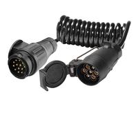 ETUKER Trailer Extension Coiled Cable 7pin Caravan Extension Lead 1.8M Trailer Adapter Cable