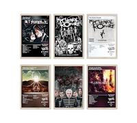ETULLE My Chemical Romance Poster Rock Band Album Cover Posters for Room Aesthetic HD Print Music Wall Art Girl and Boy Teens Dorm Decor Set of 6 8in x 12in Unframed