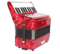 ETURG Professional 22 Keys 8 Bass Piano Accordion, Music Accordion Instrument, For Kids, Solo And Ensemble, Musical Instrument For Home And Classroom (Color : Red)