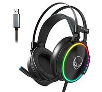 ETWAR EG100 USB Gaming Headset with Microphone, 7.1 PC Gaming Headphones, Noise Cancelling, RGB, Wired, Over Ear, Adult, Unisex, 1 Count