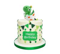 Etwgbaby 1 Pack Resin Dinosaur Cake Toppers Green New Born Dinosaur Cake Decoration Gender Reveal Dinosaur Cupcake Picks for Jungle Safari Dino Theme Baby Shower Kids Birthday Party Supplies