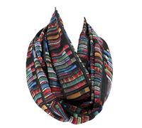 Etwoa's Black Bookshelf Print Circle Scarf, Women's Fashion Enthusiasts, 85cm x 30cm