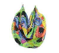 Etwoa's Cute Monsters Infinity Scarf Circle Scarf Loop Scarf, Colorful, Large