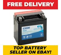 ETX14-BS EXIDE MOTORCYCLE BATTERY 12V 12AH 200A