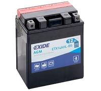 ETX14AHL-BS EXIDE MOTORCYCLE BATTERY 12V 12Ah 210A - Honda Cb750 750