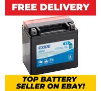 ETX14L-BS EXIDE MOTORCYCLE BATTERY 12V 12Ah 200A YTX14L-BS