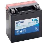 12V 14Ah 215A Battery for Motorcycle Exide ETX16-BS AGM Stop/Start Technology