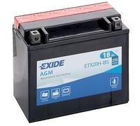 Exide ETX20H-BS Motorcycle Battery 12V AGM YTX20H-BS Sealed