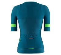 Etxeondo Mendia Short Sleeve Jersey Blue XL Woman XL Emerald Green / Fluor Green