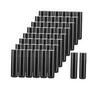 Etyldya 50 Pieces Empty Lip Tube Rotating Container Sample Bottle Easy to Fill PP Food Grade Suitable for Travel, black