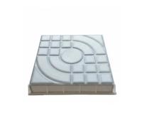 Etyldya Concrete Pavement Tile Walkway Form Patio Path Form Paving Reinforced Polypropylene Sturdy Reusable Spanish Tile Pattern Suitable for Garden Paths, White, 25x25x4cm