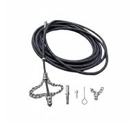 Etyldya Drain Cleaning Spring Flexible Shaft Pipe Dredging Sewer Cleaning Chain Knocker Head Plumbing Tool Suitable for plumbers industrial work maintenance, 5M