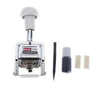 Etyldya Heavy Duty 5 Digit Automatic Number Stamp Self Inking Stamps Kit Portable