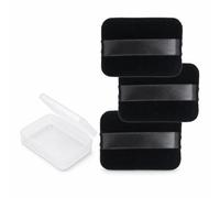 Etyldya Makeup Powder Puff Sponge Pad Tool Double Sided Compact Puff With Soft Texture For Fine Powder Control And Blend, Upgraded Double-Sided Flocked, 3-piece box set, 10g