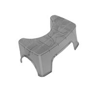 Etyldya Non-slip Toilet Stool, Stable And Construction, Digestive-promoting Function, Suitable for Bathrooms And Bedrooms, clear gray