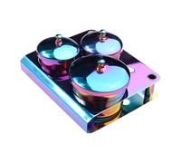 Etyldya Set of 3 Cups And Bowls for Nail Art, Practical for on The Go, with Lids, Ideal for Manicures And Nail Design, Color Plating