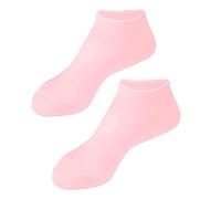 Etyldya Silicone Socks Gel Heel Protector Moisturizing Foot Sleeves Cracked Feet Care Socks for Repairing Dry Skin Suitable for Men And Women Rest And, Pink XL