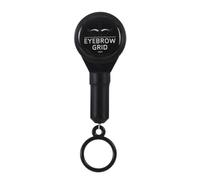 Etyldya Stretchable Line Ruler Eyebrow Mapping String Brow Ruler Brow Mapper With Inked Mapping Thread Retractable Spool Accurate Grid Lines Metal Suitable kits home use, Black