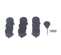 ETYUDPABV 3Pcs Surfboard Fin Box Replacement, Longboard Tail Rudder Box, PVC Material with Round Cup Fins Box, Lightweight Surf Board Fin Plug for Stand Up Paddleboard, Includes Wrench and S