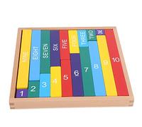 ETYUDPABV Colorful Mathematics Preschool Teaching Aid, Educational Math Toys for Kids, Wooden Number Rods with Wooden Box, Learn to Write Numbers and Basic Addition Subtraction for Children