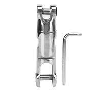 ETYUDPABV Double Swivel Connector, 316 Stainless Steel Multi Directional Chain Swivel for 10-12mm Chain with 9000LBS Working Load, Marine Grade Mooring Connector for Boats and
