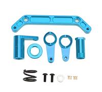 ETYUDPABV RC Steering Assembly Aluminum Alloy Replacement Kit, Metal RC Steering Components for JLB 1/10 Trucks, Upgraded DIY Steering Blocks with Shock Absorbing Design (Blue)