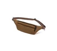 ETZRYSYB Bum Bag Canvas Men's Waist Packs， Outdoor Sports Mountaineering Bag ，Fitness Running Chest Bag ，Ultra-Thin Ultra-Light Mobile Phone Bag(Khaki)